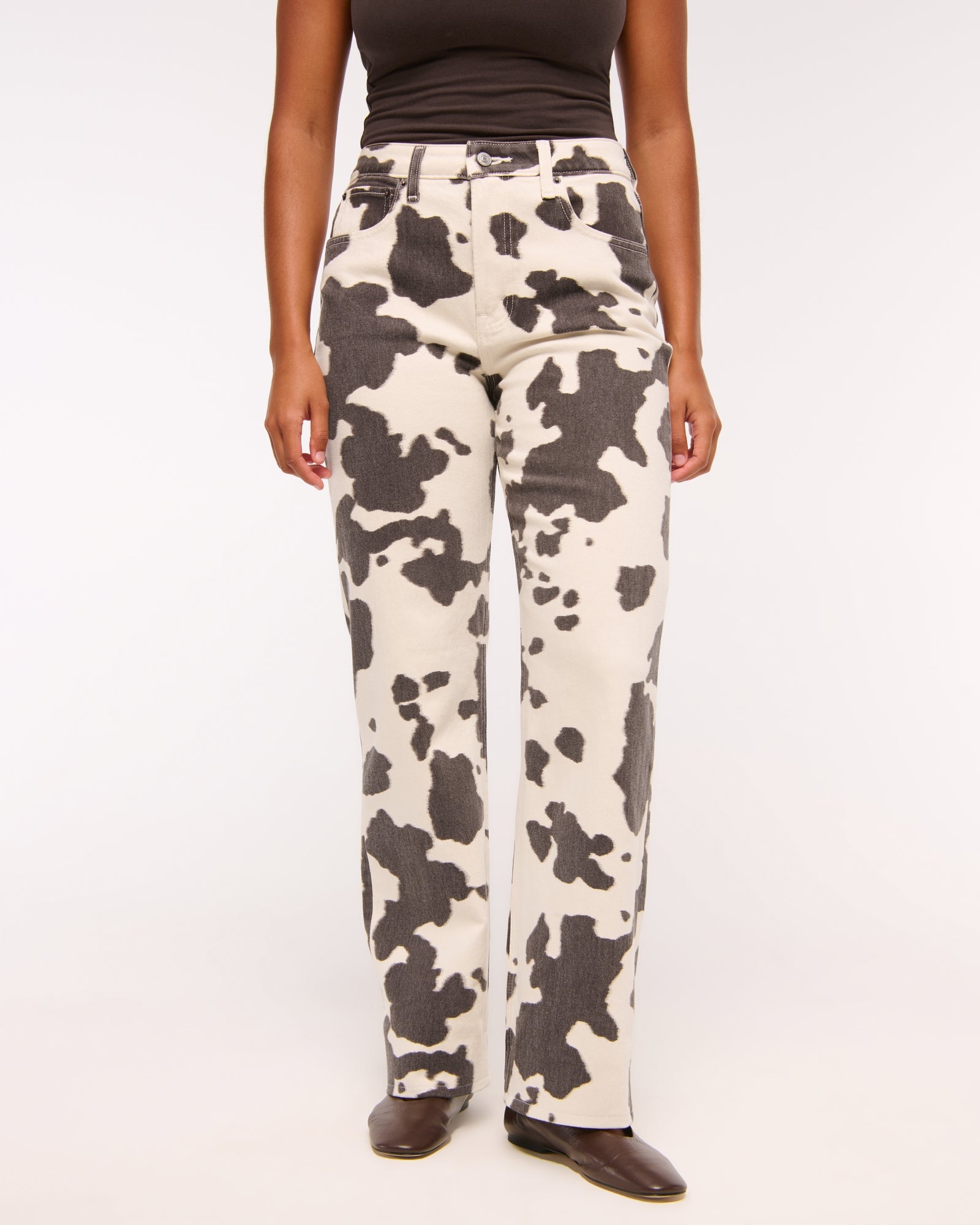 Abercrombie Curve Love High Rise 90s Relaxed Bandana Print  Jean