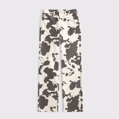 Abercrombie Curve Love High Rise 90s Relaxed Bandana Print  Jean