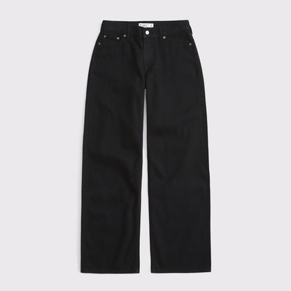 Abercrombie Curve Love Low Rise Ultra Loose Cuffed Hem Jean