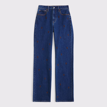 Abercrombie High Rise 90s Relaxed Studded Jean