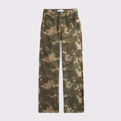 Abercrombie High Rise 90s Relaxed Pony Print Jean