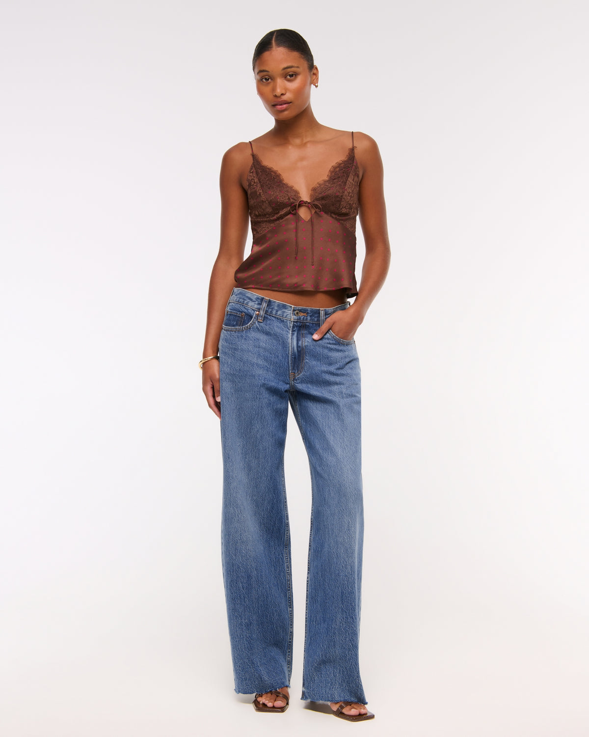 Abercrombie Curve Love Low Rise Ultra Loose Cuffed Hem Jean