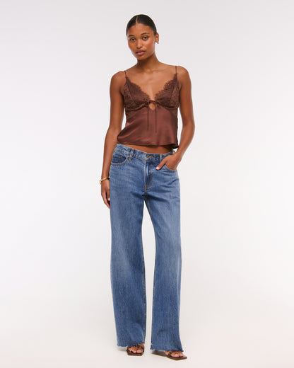 Abercrombie Curve Love Low Rise Ultra Loose Cuffed Hem Jean