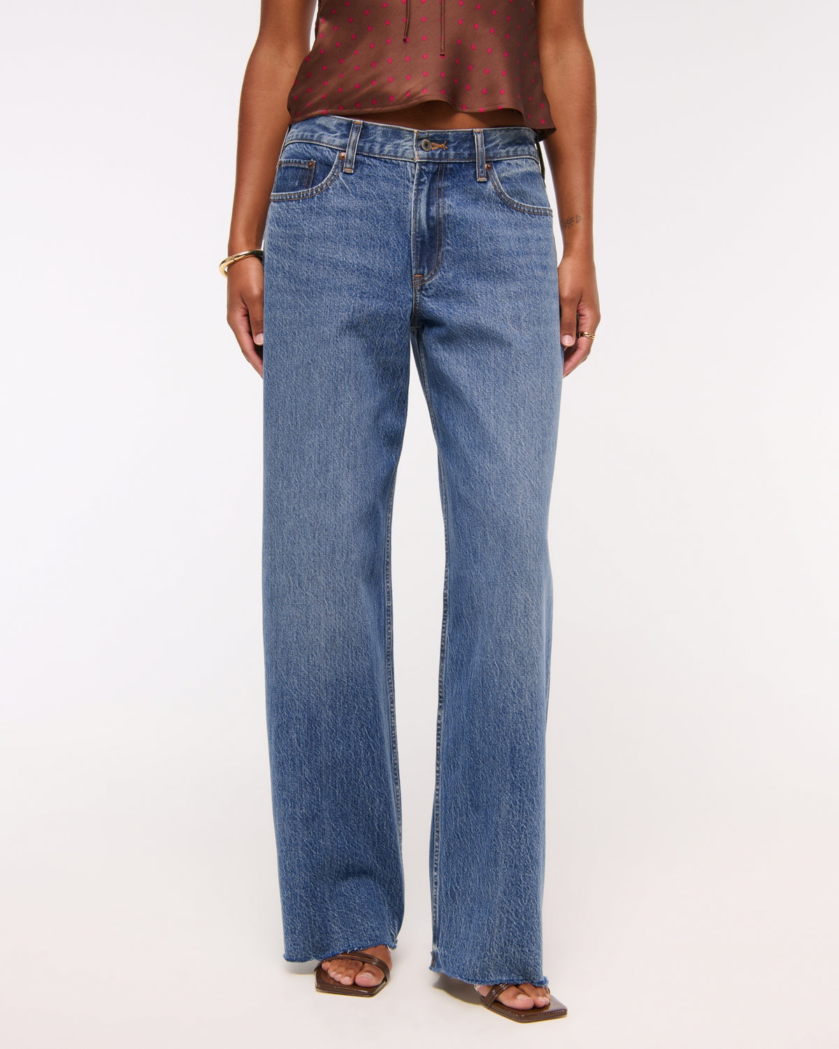 Abercrombie Curve Love Low Rise Ultra Loose Cuffed Hem Jean