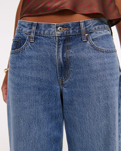 Abercrombie Curve Love Low Rise Ultra Loose Cuffed Hem Jean