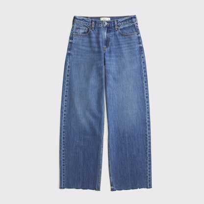 Abercrombie Low Rise Ultra Loose Cuffed Hem Jean