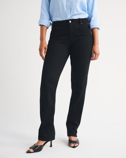 Abercrombie Curve Love Mid Rise 90s Straight Jean