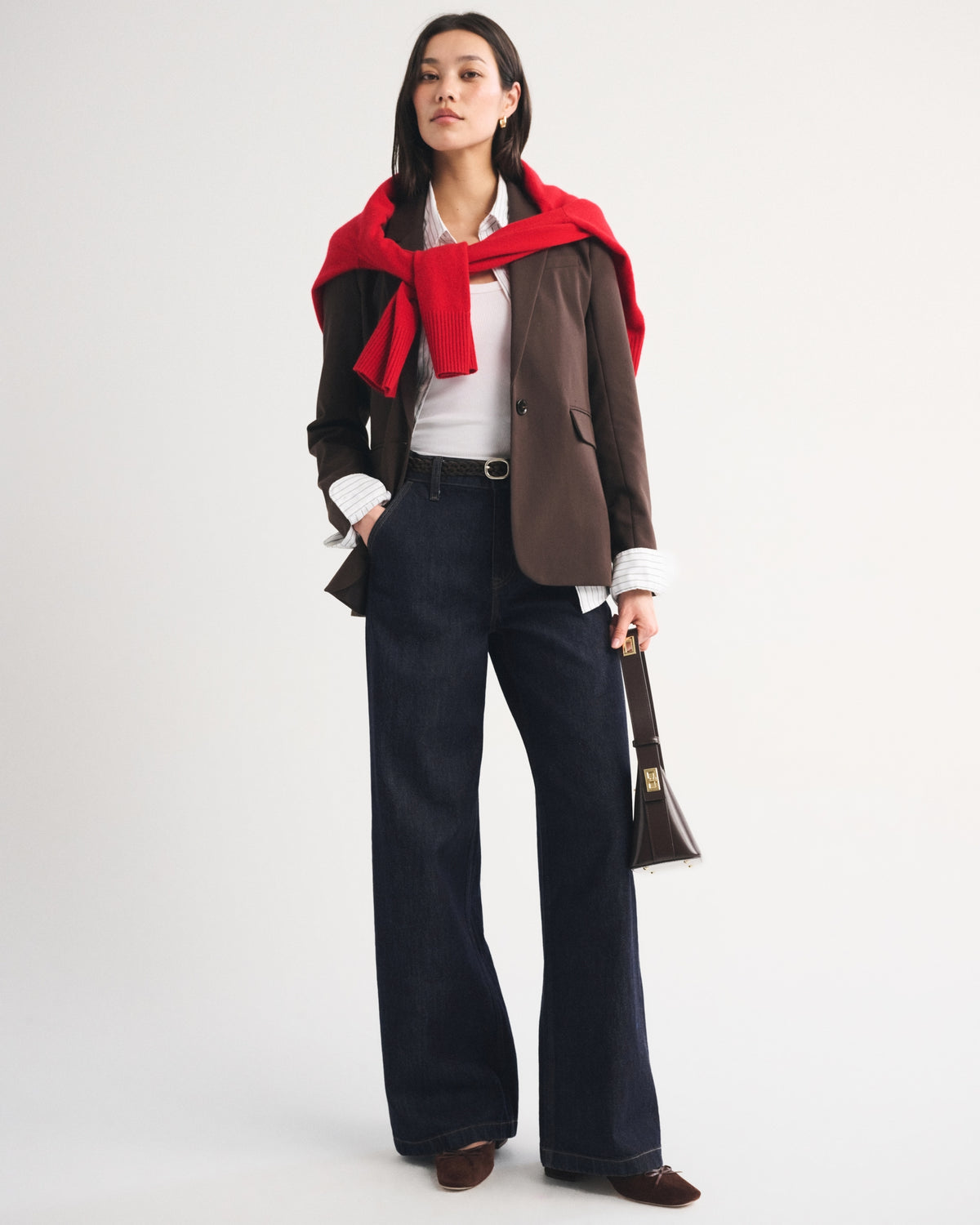 Abercrombie High Rise Wide Leg Trouser Jean