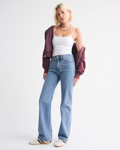 Abercrombie High Rise 90s Relaxed Studded Jean
