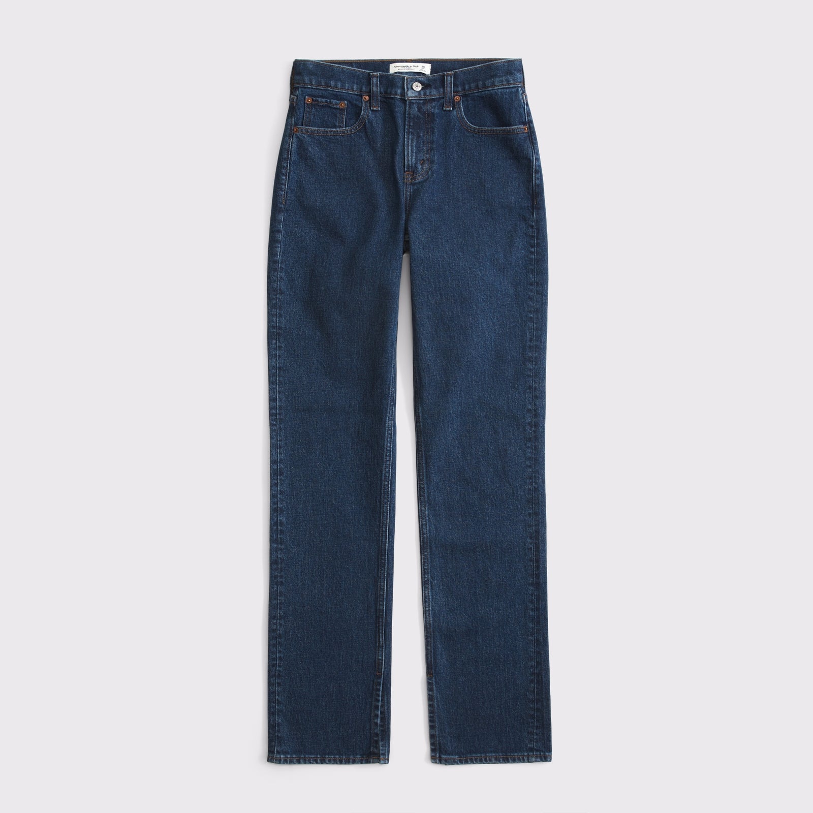 Abercrombie Mid Rise 90s Straight Frayed Hem Jean