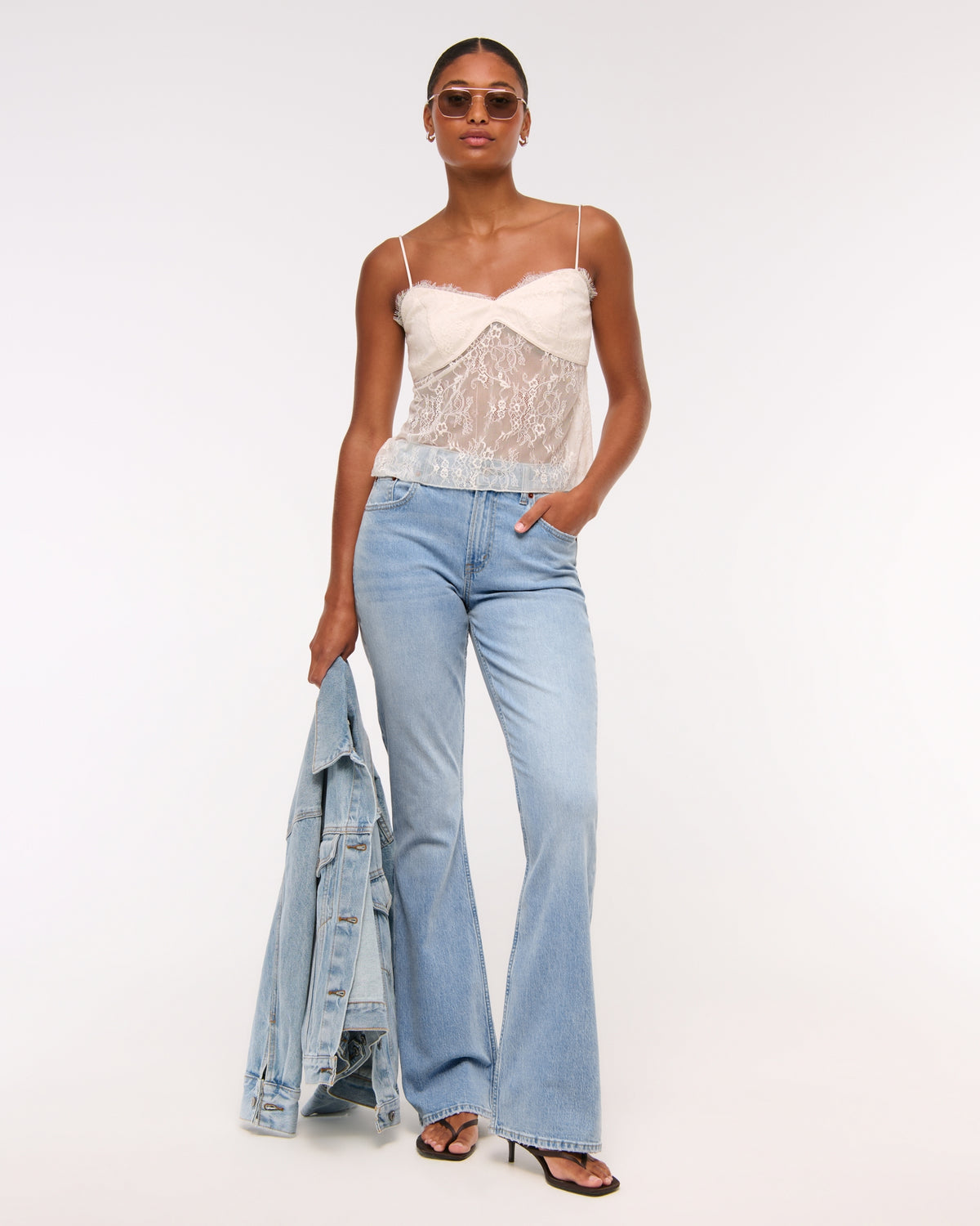 Abercrombie Curve Love Mid Rise Bootcut Jean