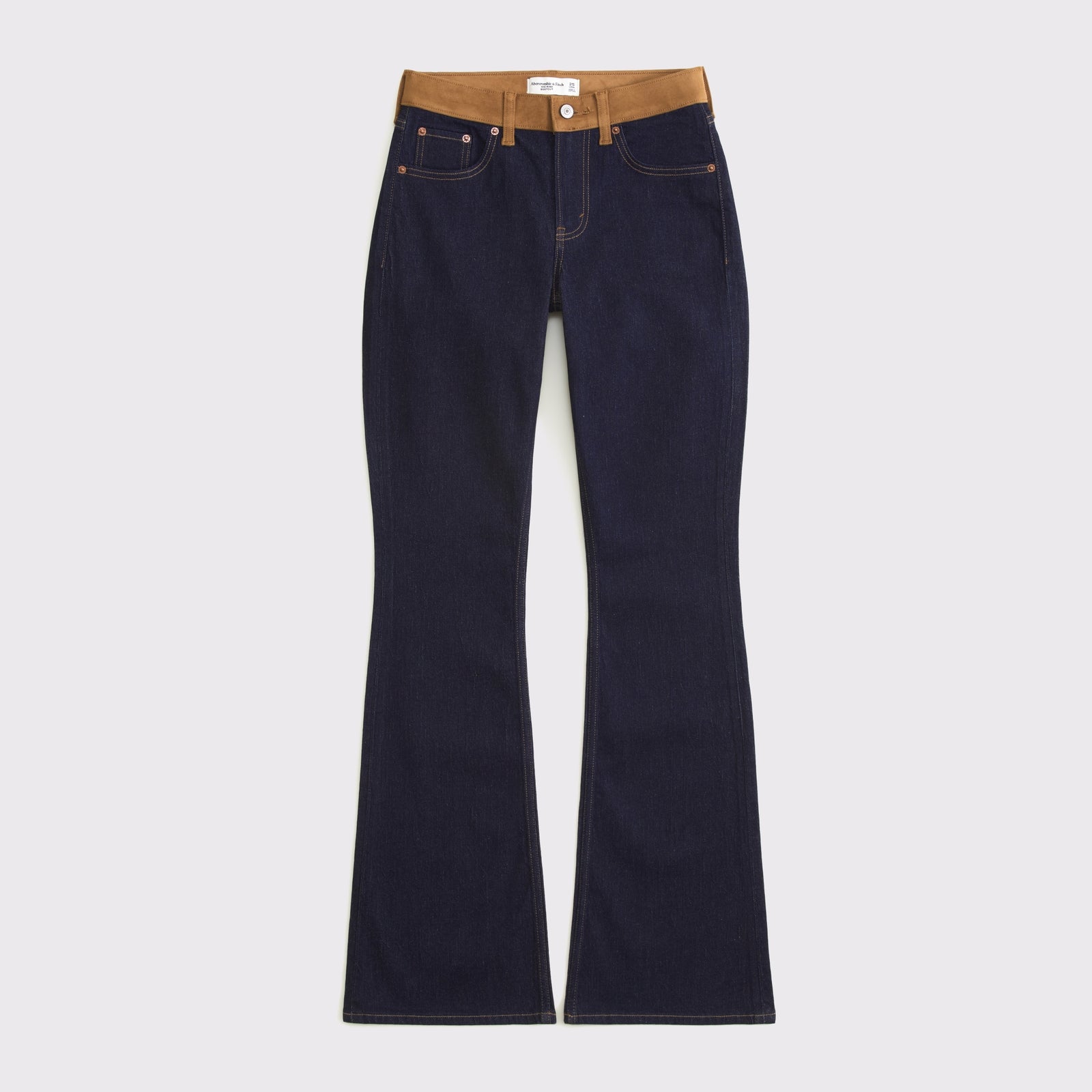 Abercrombie Mid Rise Bootcut Frayed Hem Jean
