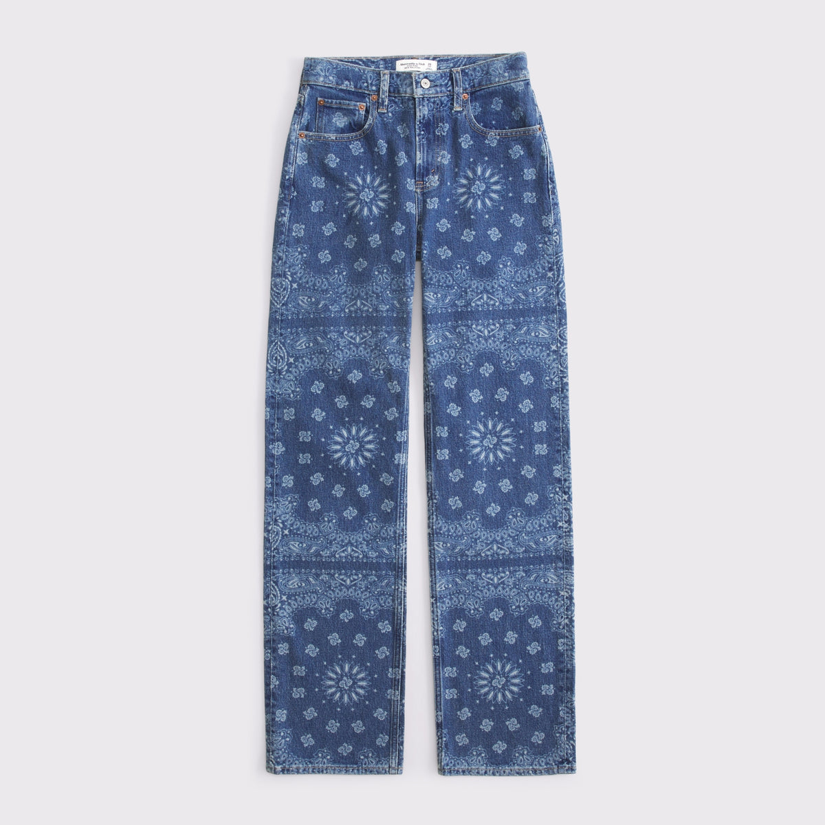 Abercrombie High Rise 90s Relaxed Pony Print Jean