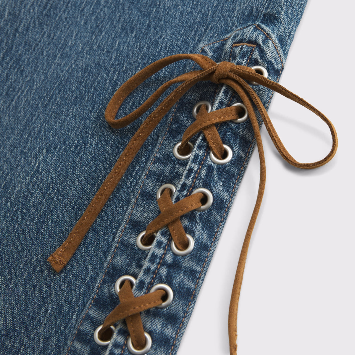 Abercrombie Mid Rise Bootcut Frayed Hem Jean