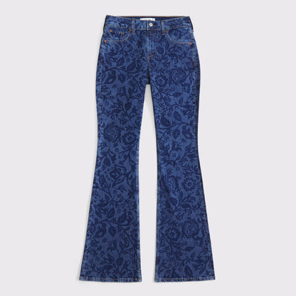 Abercrombie Mid Rise Bootcut Frayed Hem Jean
