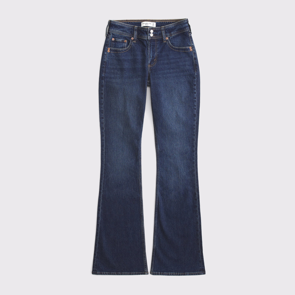 Abercrombie Mid Rise Bootcut Frayed Hem Jean