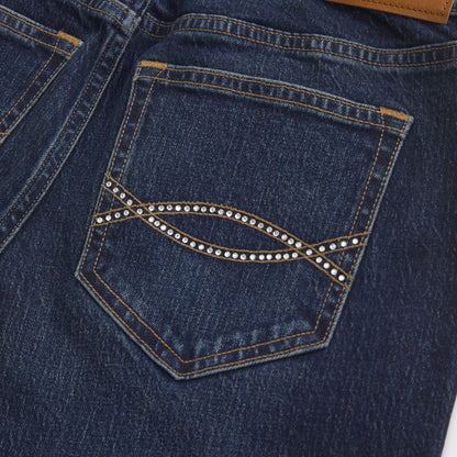 Abercrombie Mid Rise Bootcut Frayed Hem Jean