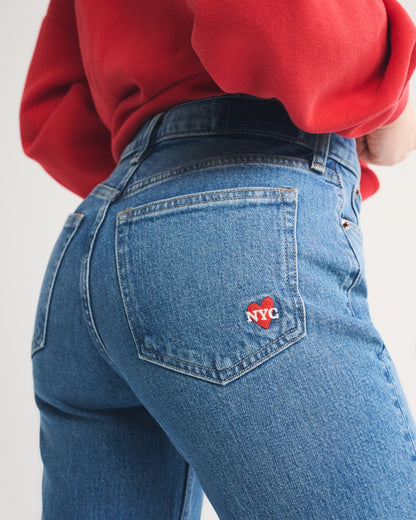 Abercrombie High Rise 90s Relaxed Studded Jean