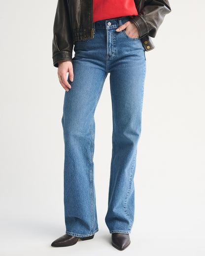 Abercrombie High Rise 90s Relaxed Studded Jean