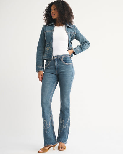 Abercrombie Curve Love High Rise Bootcut Jean