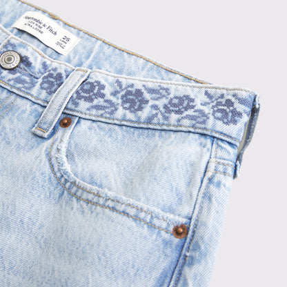 Abercrombie Low Rise Ultra Loose Cuffed Hem Jean