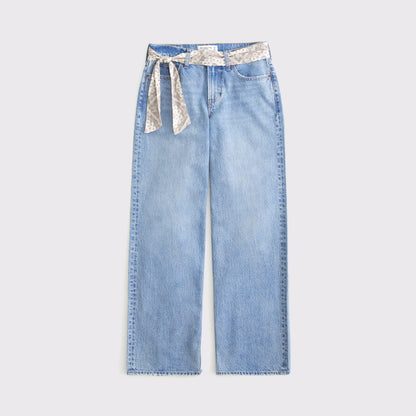 Abercrombie Curve Love Low Rise Ultra Loose Cuffed Hem Jean