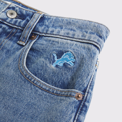 Abercrombie Curve Love High Rise 90s Relaxed Philadelphia Eagles Embroidered Jean