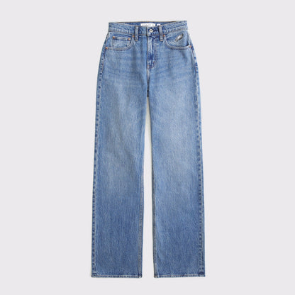 Abercrombie High Rise 90s Relaxed Dallas Cowboys Embroidered Jean