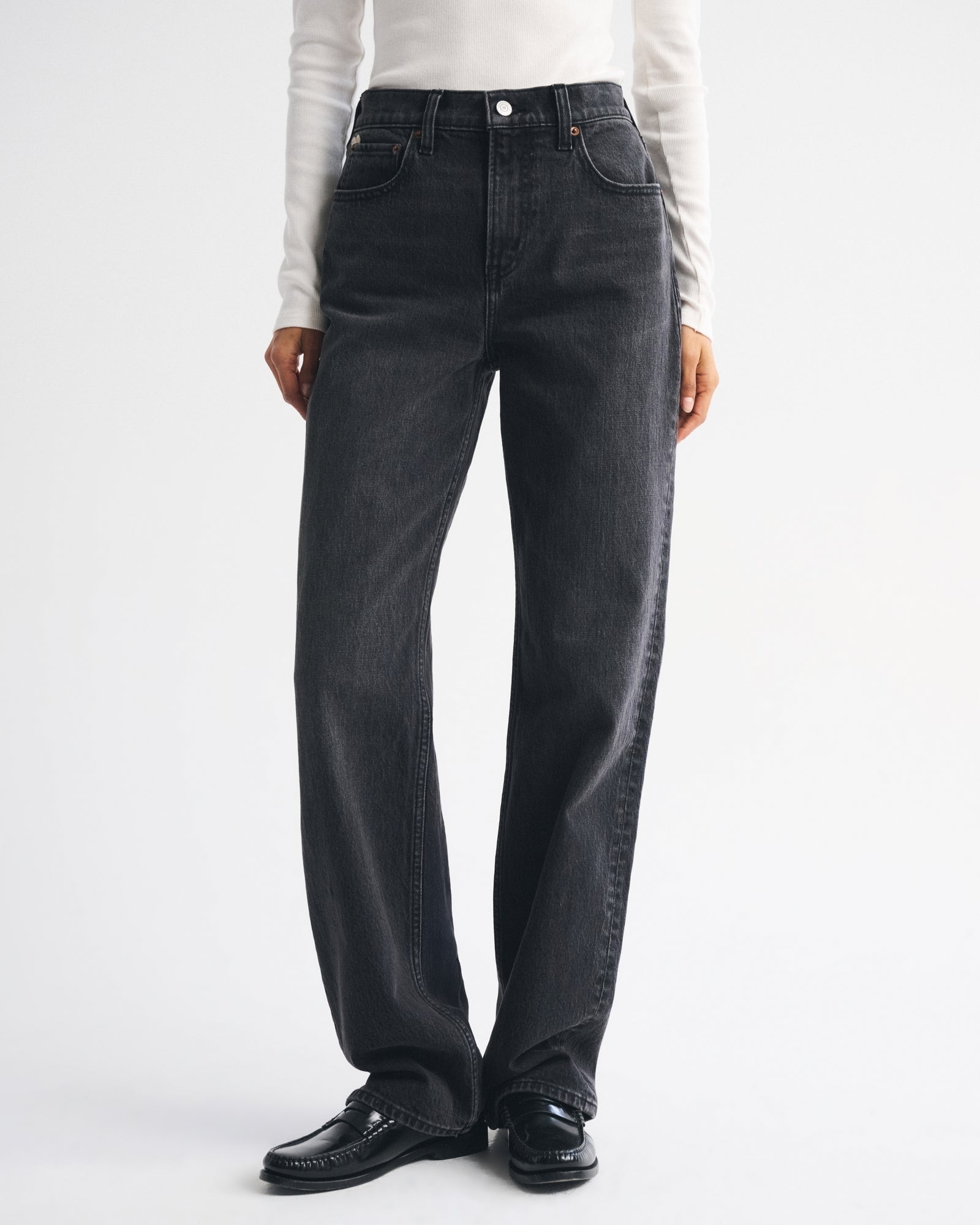 Abercrombie High Rise 90s Relaxed Studded Jean