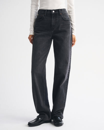 Abercrombie High Rise 90s Relaxed Studded Jean