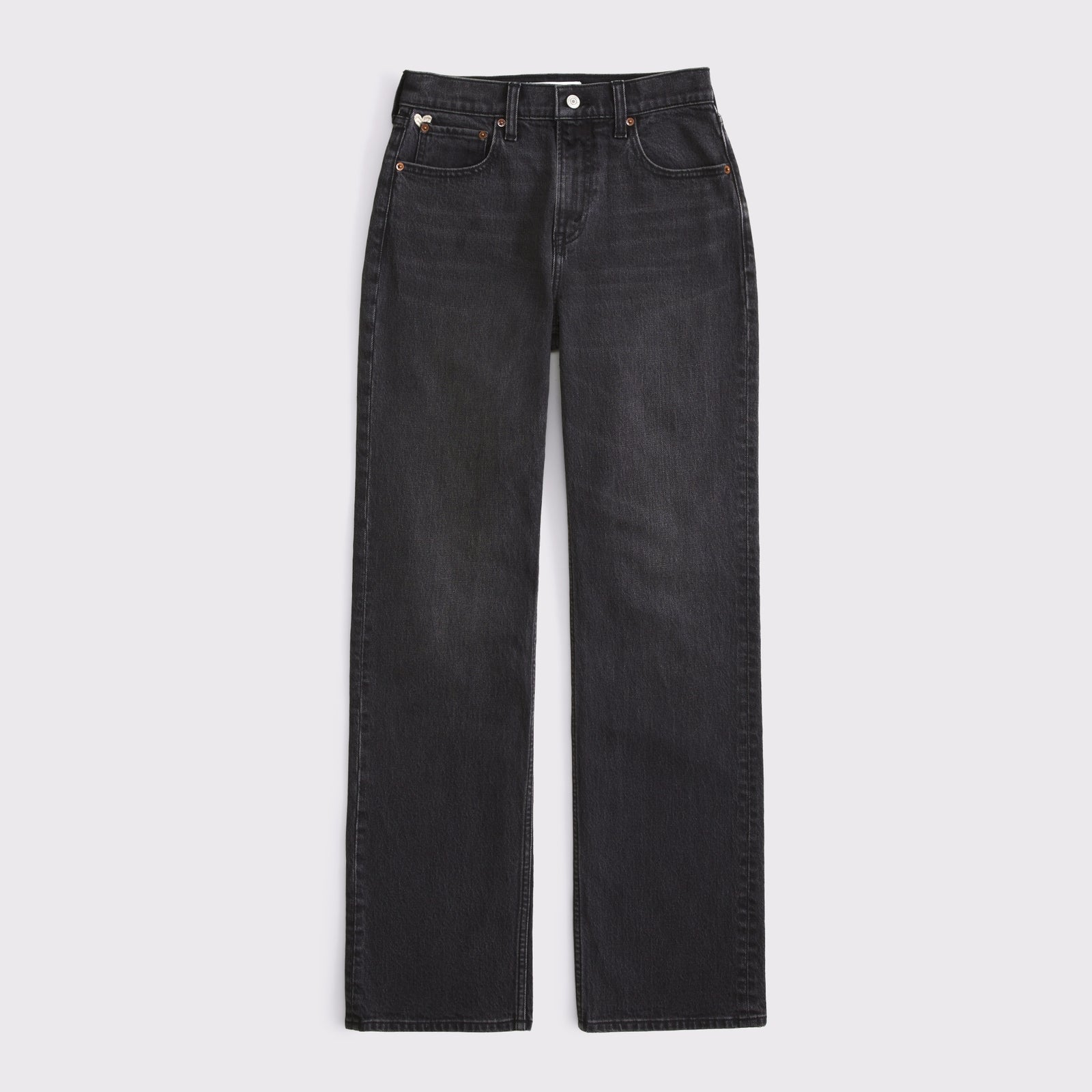 Abercrombie Curve Love High Rise 90s Relaxed Floral Embroidered Jean