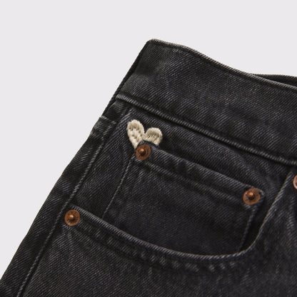 Abercrombie Curve Love High Rise 90s Relaxed Floral Embroidered Jean