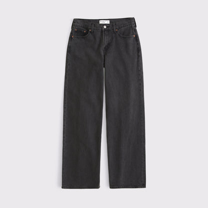 Abercrombie Low Rise Ultra Loose Cuffed Hem Jean