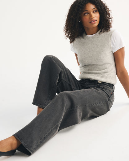 Abercrombie Curve Love Low Rise Ultra Loose Cuffed Hem Jean
