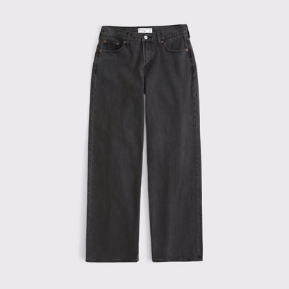 Abercrombie Curve Love Low Rise Ultra Loose Cuffed Hem Jean