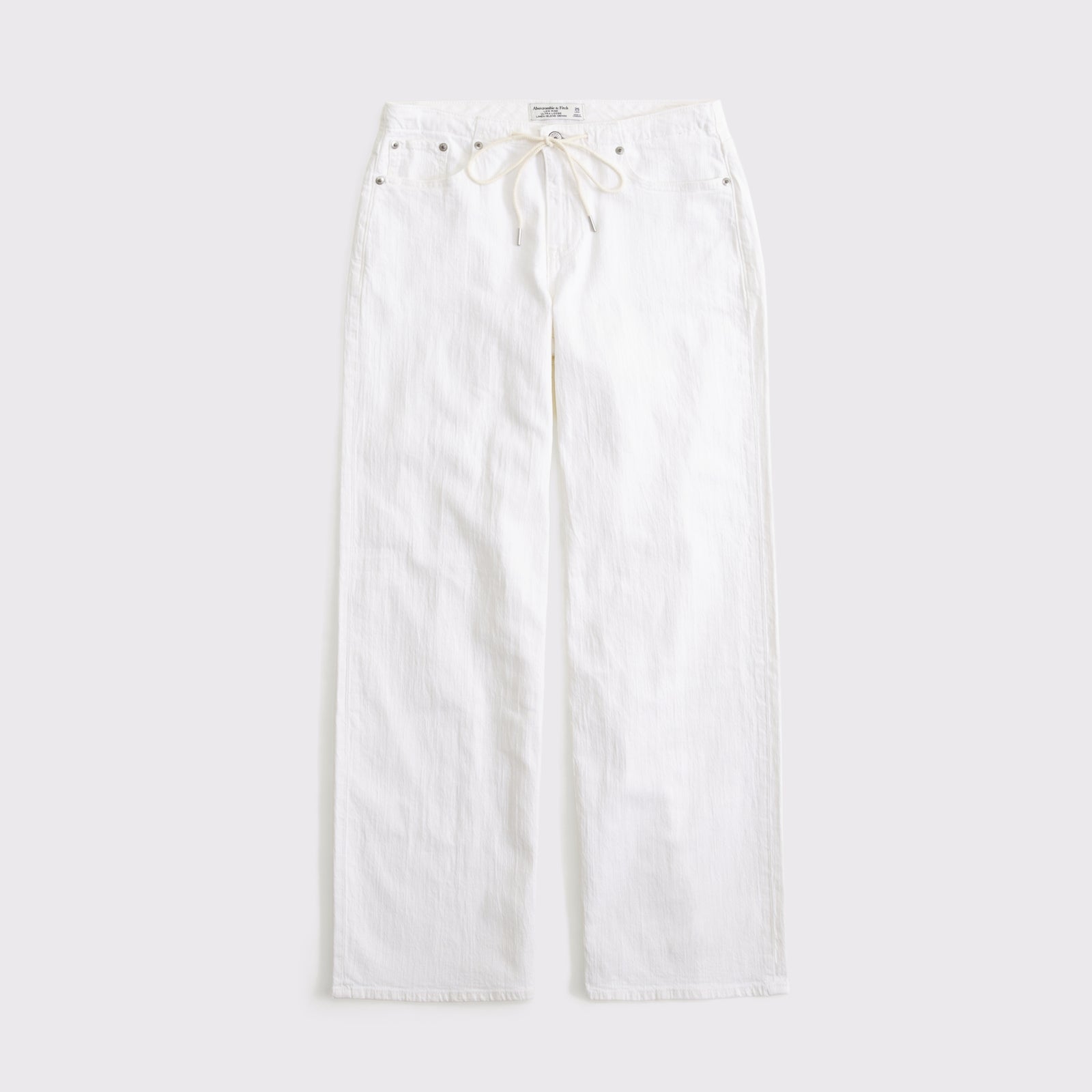 Abercrombie Curve Love Linen-Blend Low Rise Ultra Loose Drawstring Jean
