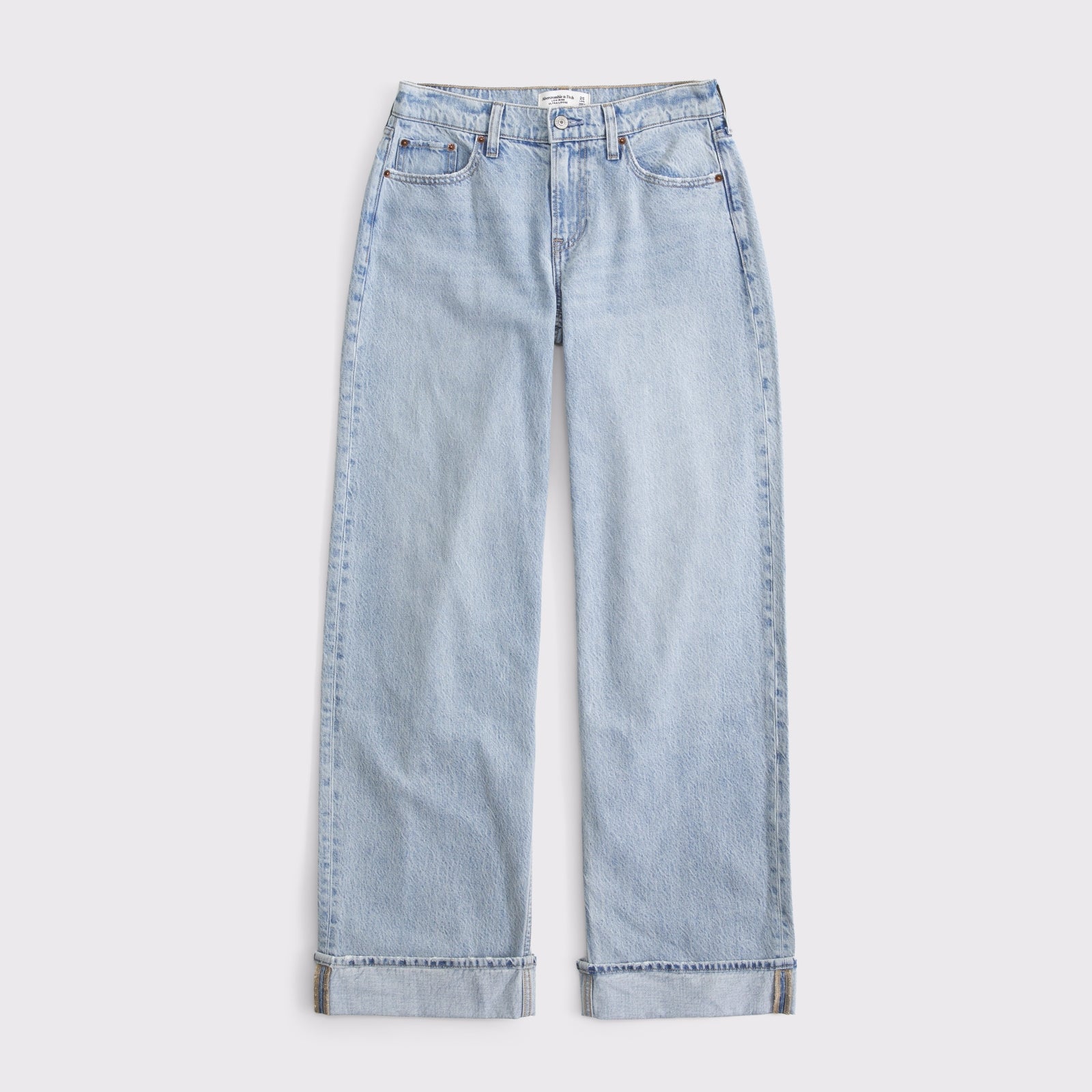 Abercrombie Low Rise Ultra Loose Cuffed Hem Jean