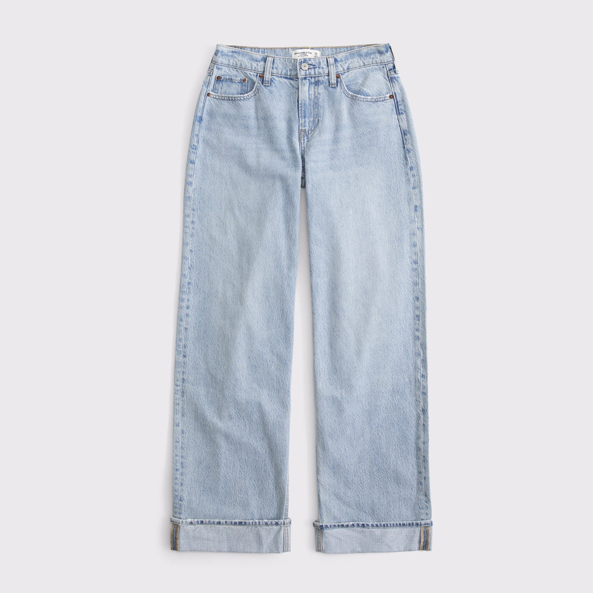 Abercrombie Curve Love Low Rise Ultra Loose Cuffed Hem Jean