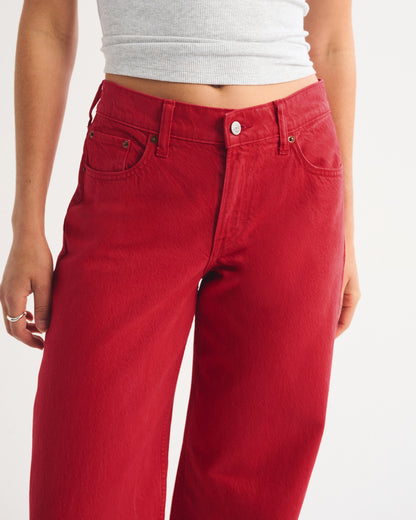 Abercrombie Low Rise Ultra Loose Cuffed Hem Jean