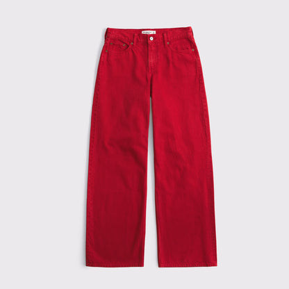 Abercrombie Low Rise Ultra Loose Cuffed Hem Jean
