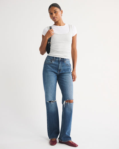 Abercrombie Curve Love High Rise 90s Relaxed Jean