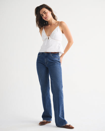 Abercrombie High Rise 90s Relaxed Studded Jean