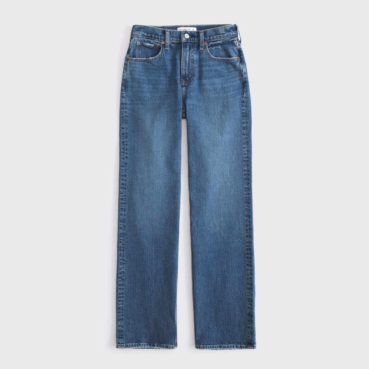 Abercrombie Curve Love High Rise 90s Relaxed Floral Embroidered Jean