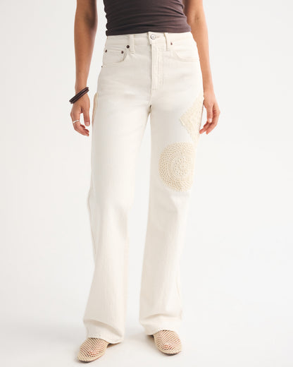 Abercrombie High Rise 90s Relaxed Studded Jean