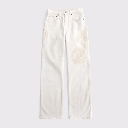 Abercrombie High Rise 90s Relaxed Studded Jean