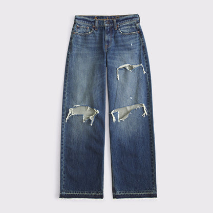Abercrombie Low Rise Ultra Loose Cuffed Hem Jean