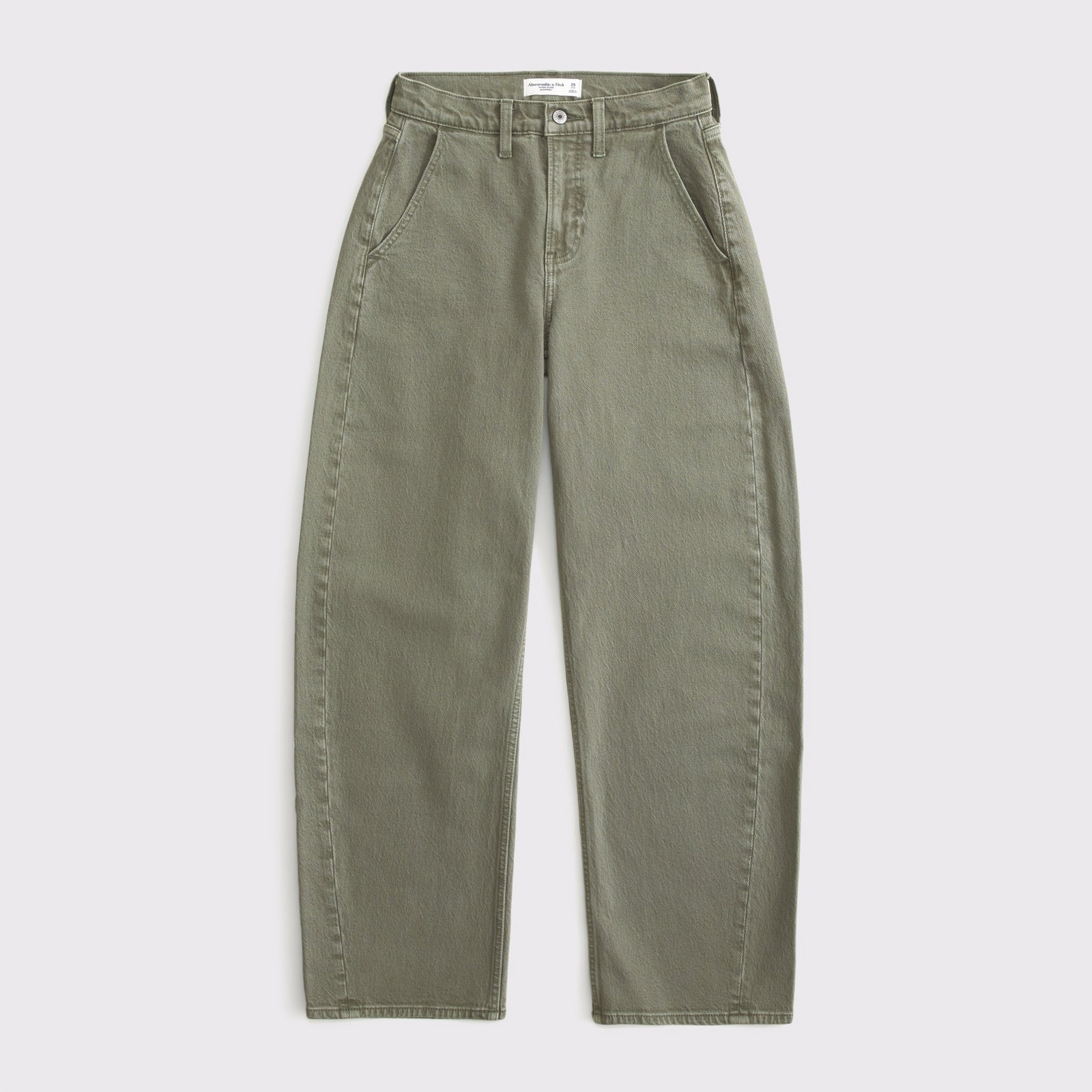 Abercrombie High Rise Barrel Jean