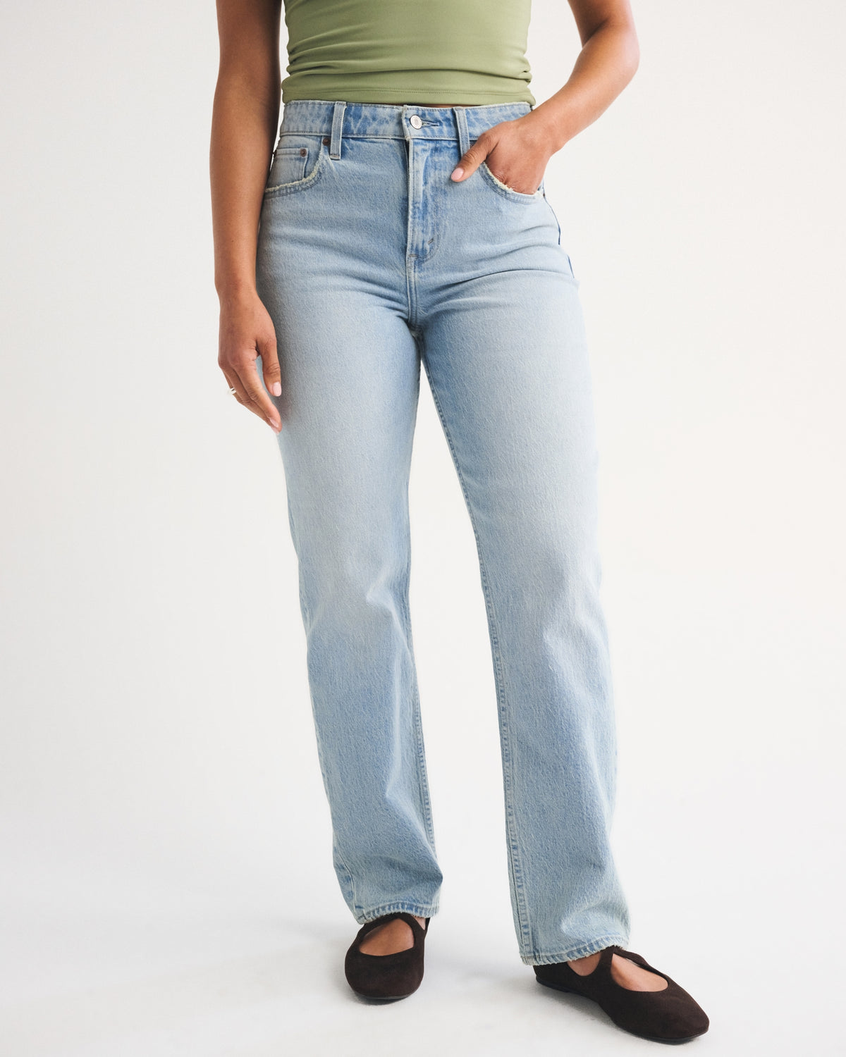 Abercrombie Curve Love High Rise 90s Straight Jean