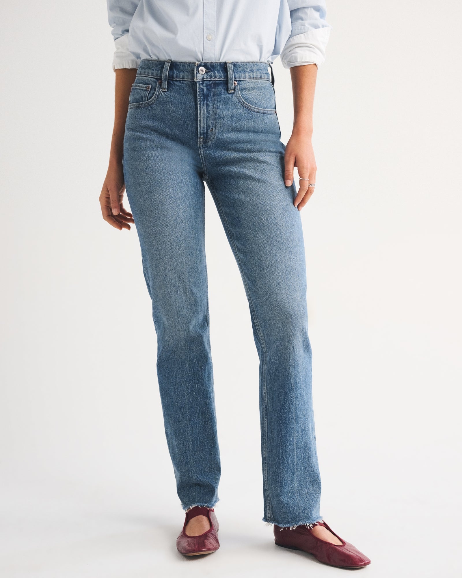 Abercrombie High Rise 90s Straight Jean
