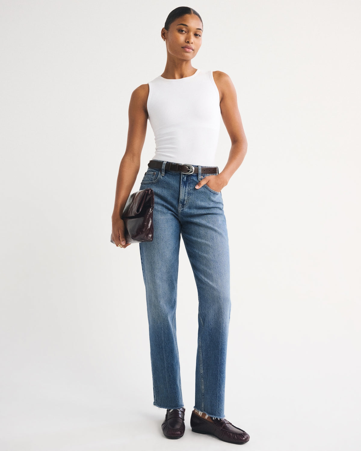 Abercrombie Curve Love High Rise 90s Straight Jean